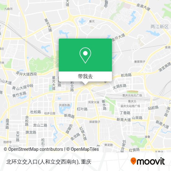 北环立交入口(人和立交西南向)地图