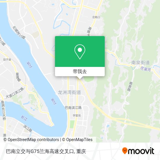 巴南立交与G75兰海高速交叉口地图