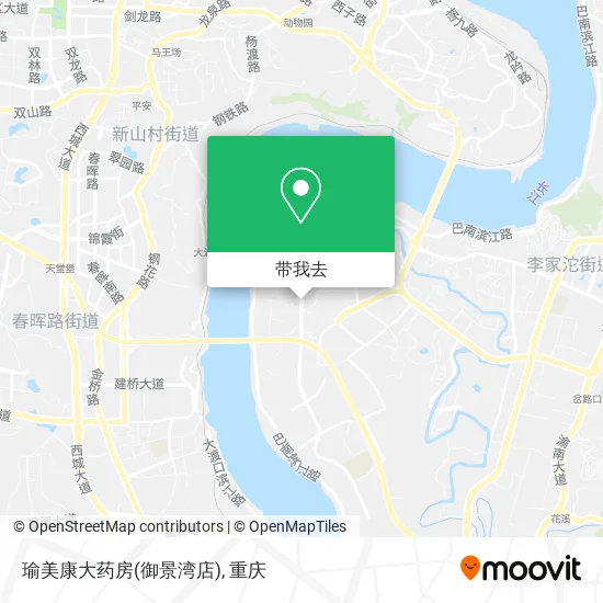 瑜美康大药房(御景湾店)地图