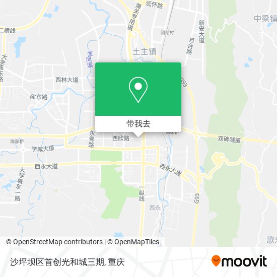 沙坪坝区首创光和城三期地图