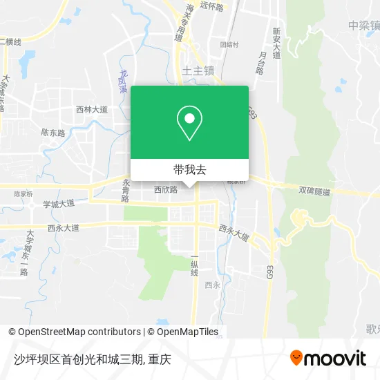 沙坪坝区首创光和城三期地图