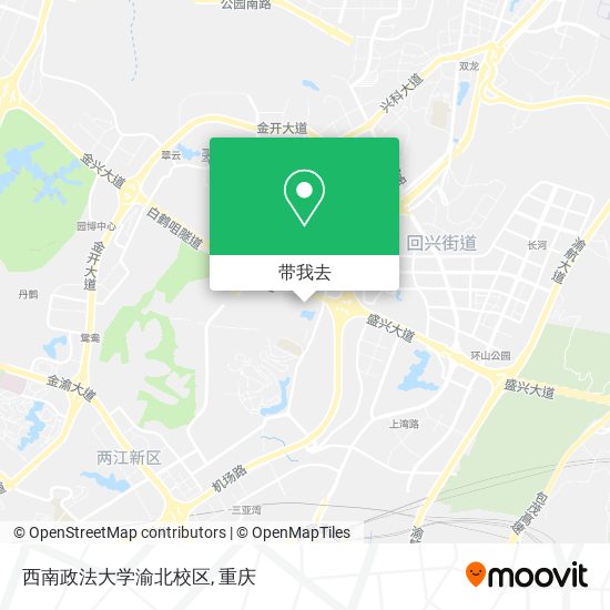 西南政法大学渝北校区地图