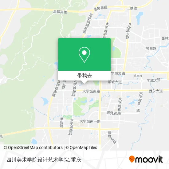 四川美术学院设计艺术学院地图