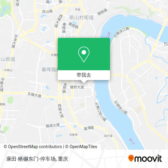 康田·栖樾东门-停车场地图