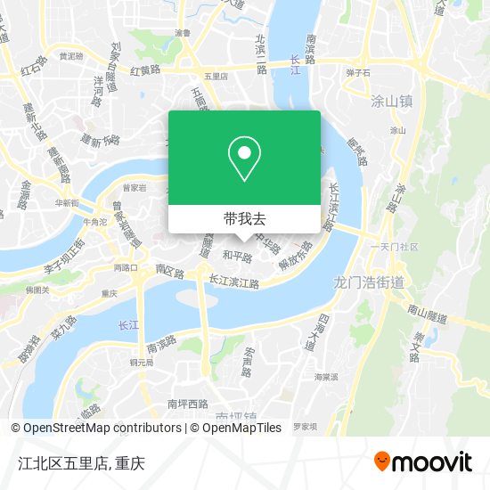 江北区五里店地图