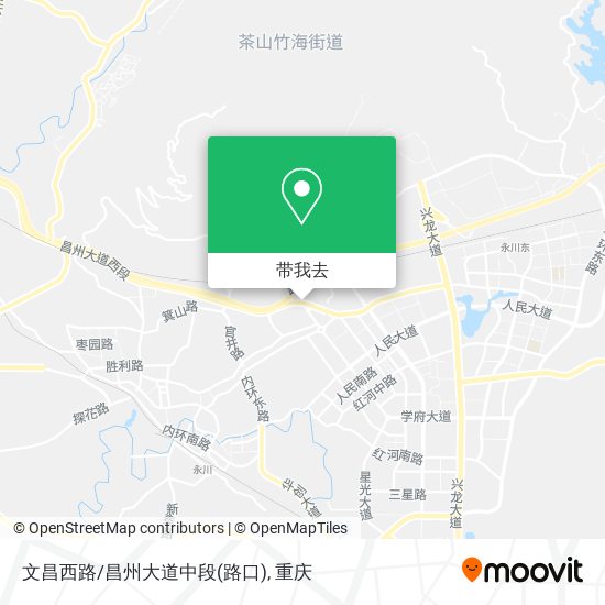 文昌西路/昌州大道中段(路口)地图