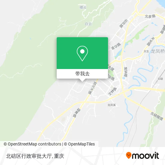 北碚区行政审批大厅地图