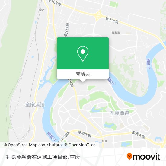 礼嘉金融街在建施工项目部地图