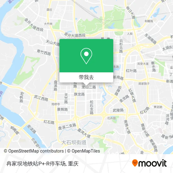 冉家坝地铁站P+-R停车场地图
