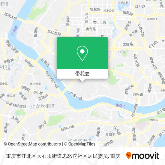 重庆市江北区大石坝街道忠怒沱社区居民委员地图