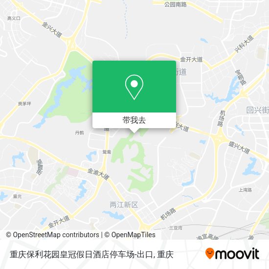 重庆保利花园皇冠假日酒店停车场-出口地图