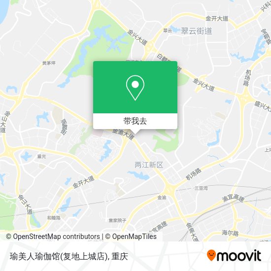 瑜美人瑜伽馆(复地上城店)地图