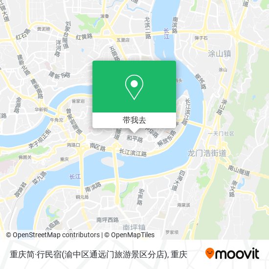 重庆简·行民宿(渝中区通远门旅游景区分店)地图