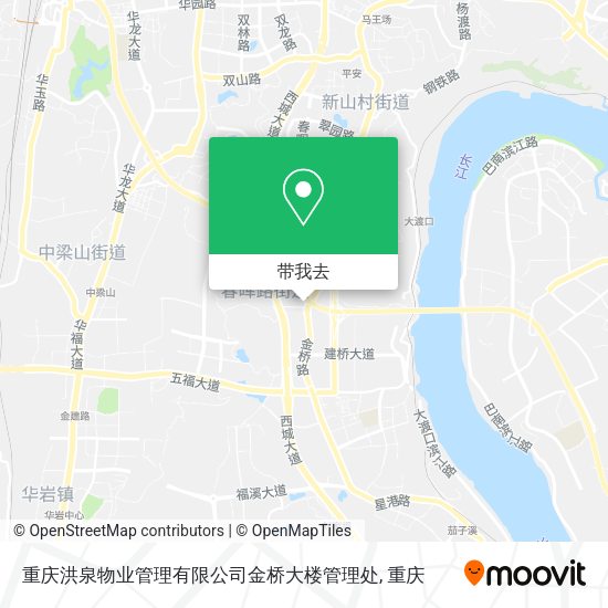 重庆洪泉物业管理有限公司金桥大楼管理处地图