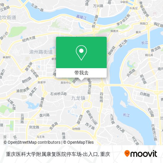 重庆医科大学附属康复医院停车场-出入口地图
