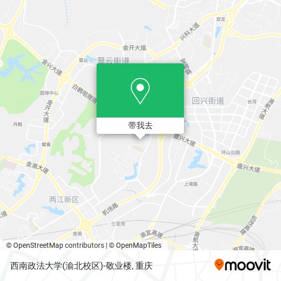 西南政法大学(渝北校区)-敬业楼地图
