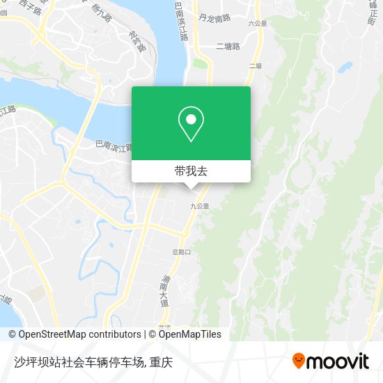 沙坪坝站社会车辆停车场地图