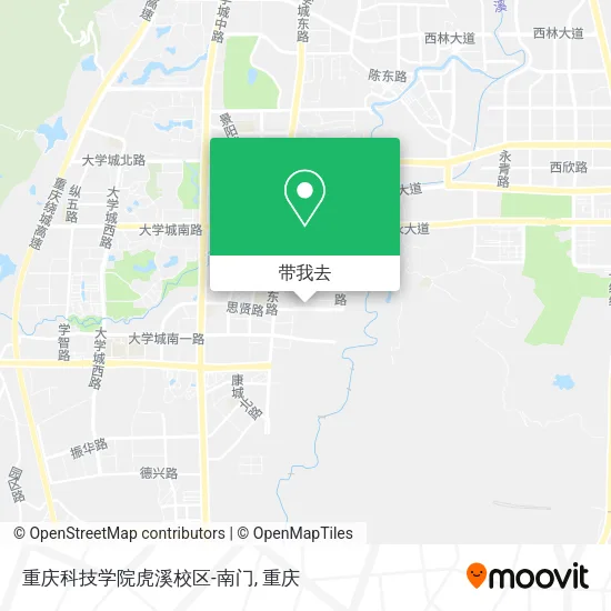 重庆科技学院虎溪校区-南门地图