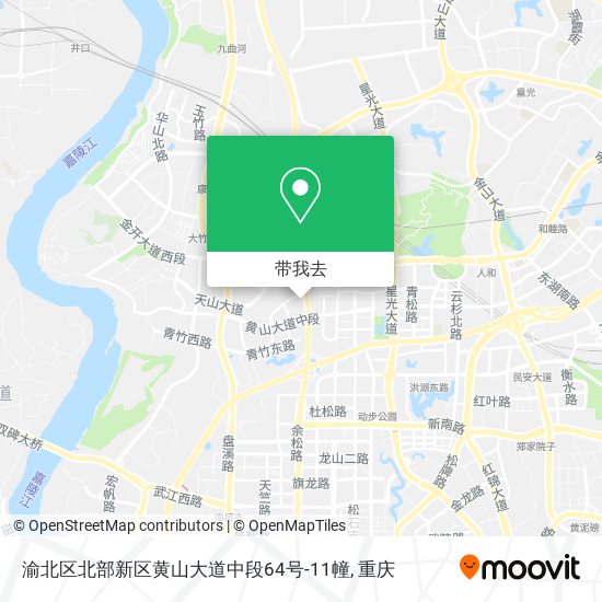 渝北区北部新区黄山大道中段64号-11幢地图