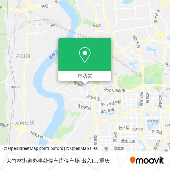 大竹林街道办事处停车库停车场-出入口地图