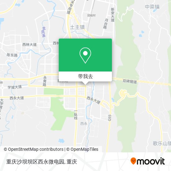 重庆沙坝坝区西永微电园地图