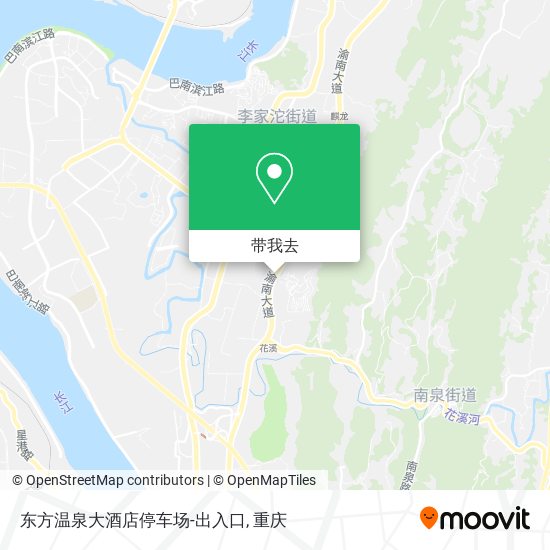 东方温泉大酒店停车场-出入口地图