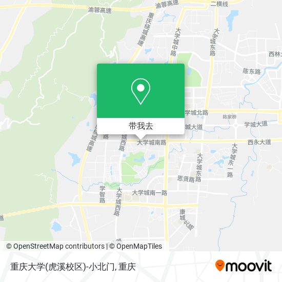 重庆大学(虎溪校区)-小北门地图