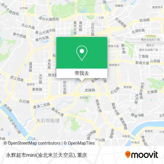 永辉超市mini(渝北米兰天空店)地图