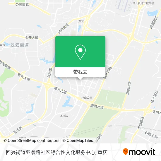 回兴街道羽裳路社区综合性文化服务中心地图