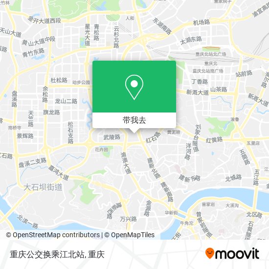 重庆公交换乘江北站地图
