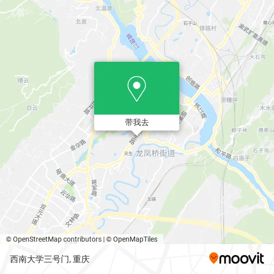 西南大学三号门地图