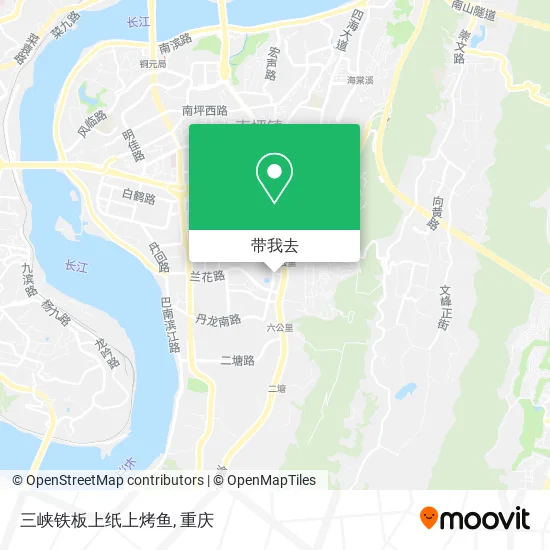 三峡铁板上纸上烤鱼地图