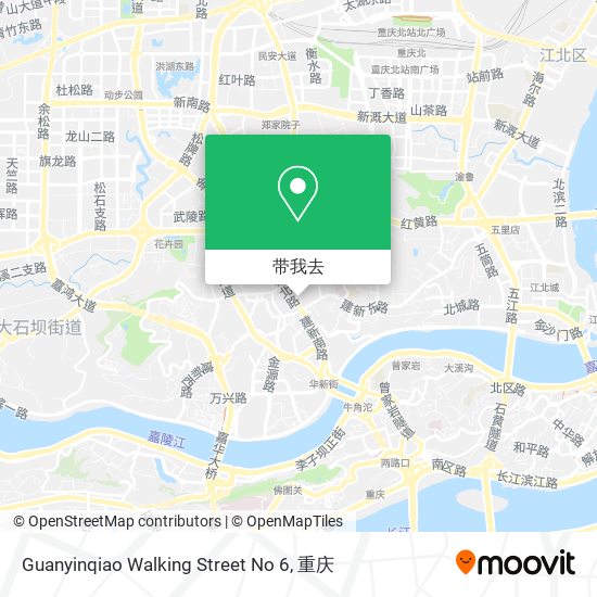 Guanyinqiao Walking Street No 6地图