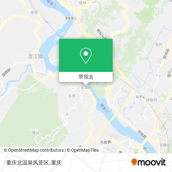 重庆北温泉风景区地图
