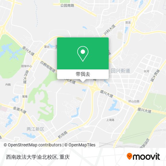 西南政法大学渝北校区地图