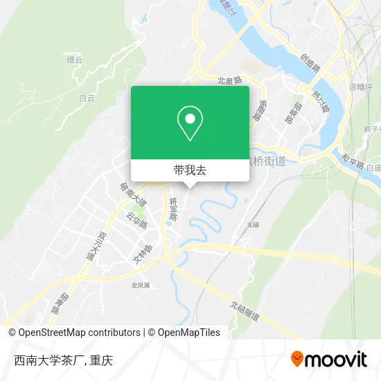 西南大学茶厂地图