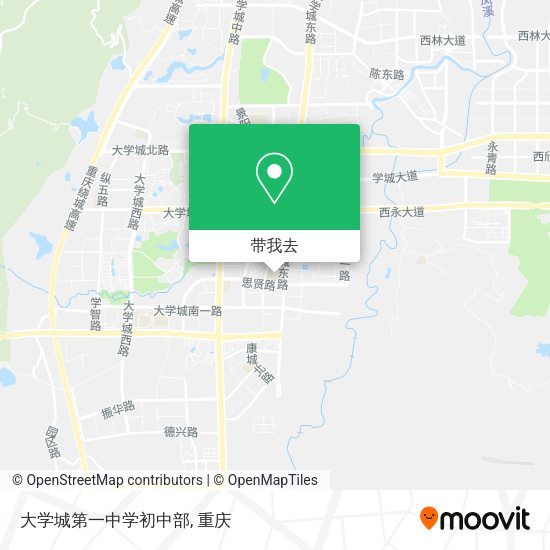 大学城第一中学初中部地图