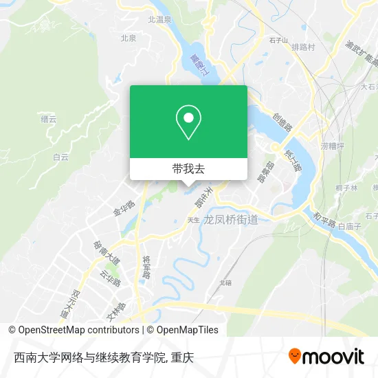 西南大学网络与继续教育学院地图