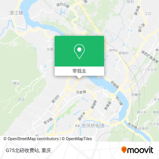 G75北碚收费站地图