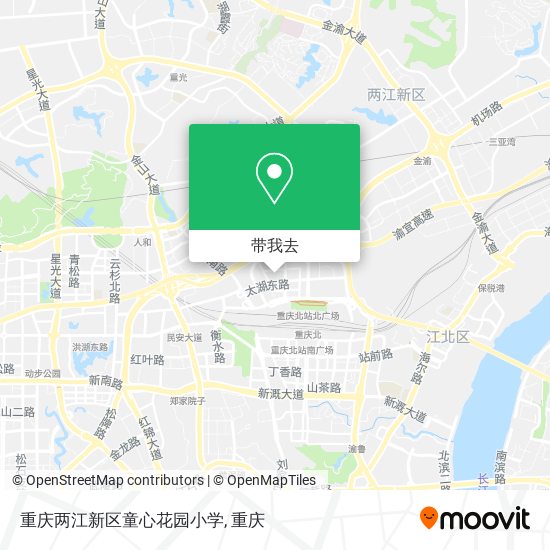 重庆两江新区童心花园小学地图