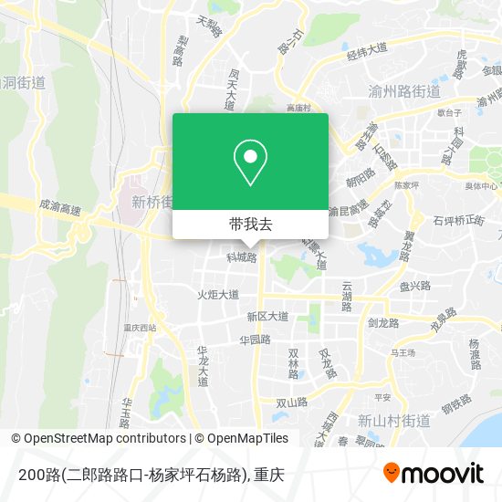 200路(二郎路路口-杨家坪石杨路)地图