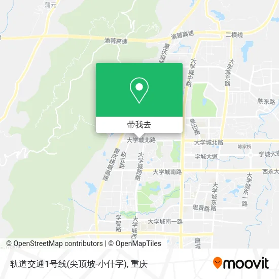轨道交通1号线(尖顶坡-小什字)地图