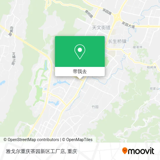 雅戈尔重庆茶园新区工厂店地图