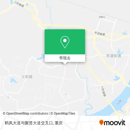 鹤凤大道与聚贤大道交叉口地图