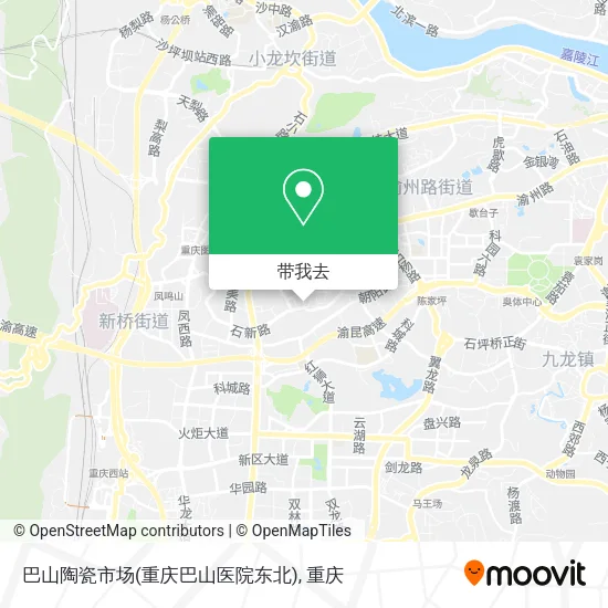 巴山陶瓷市场(重庆巴山医院东北)地图