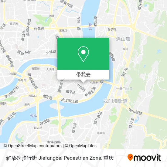 解放碑步行街 Jiefangbei Pedestrian Zone地图