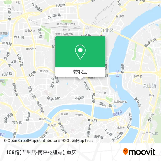 108路(五里店-南坪枢纽站)地图