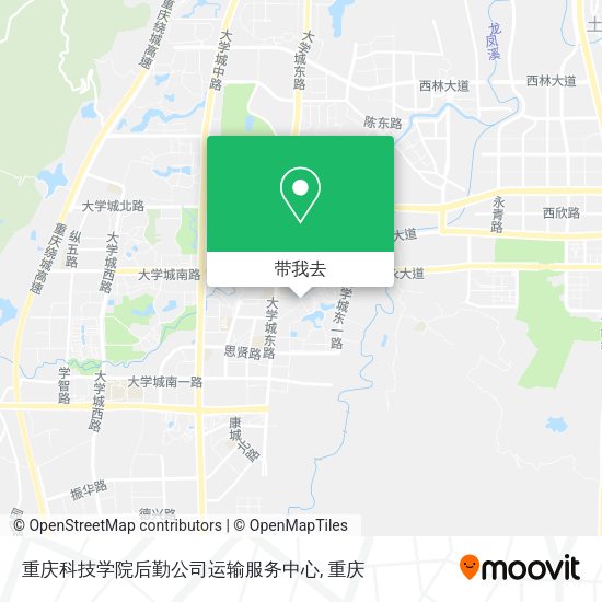 重庆科技学院后勤公司运输服务中心地图