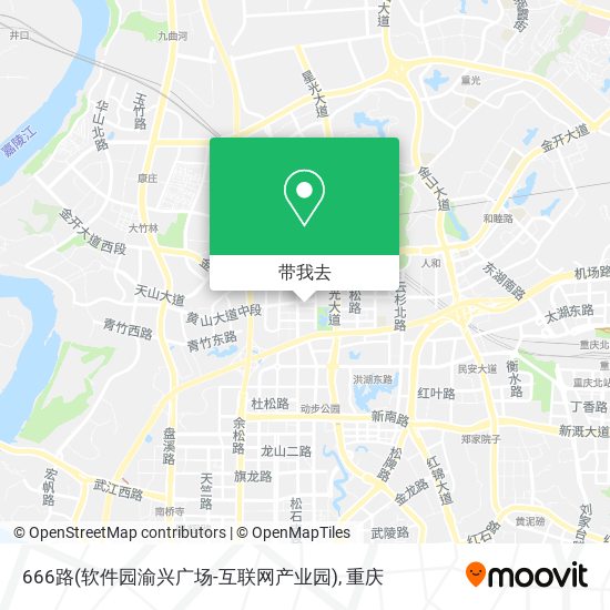 666路(软件园渝兴广场-互联网产业园)地图