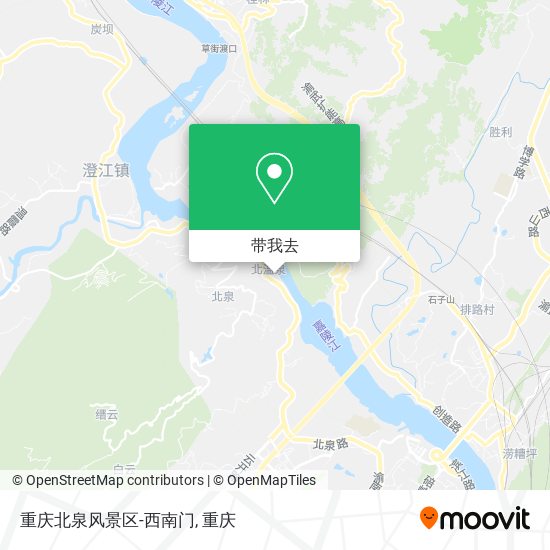 重庆北泉风景区-西南门地图